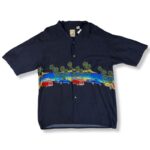Camisa Island Collection Guayabera Hawaiana Con Diseño De Playa Azul Hombre La Ropa Americana Chile