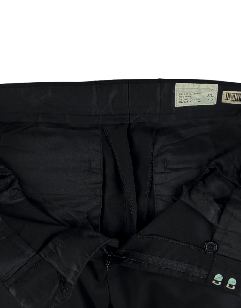Pantalón ancho de traje - Negro - HOMBRE