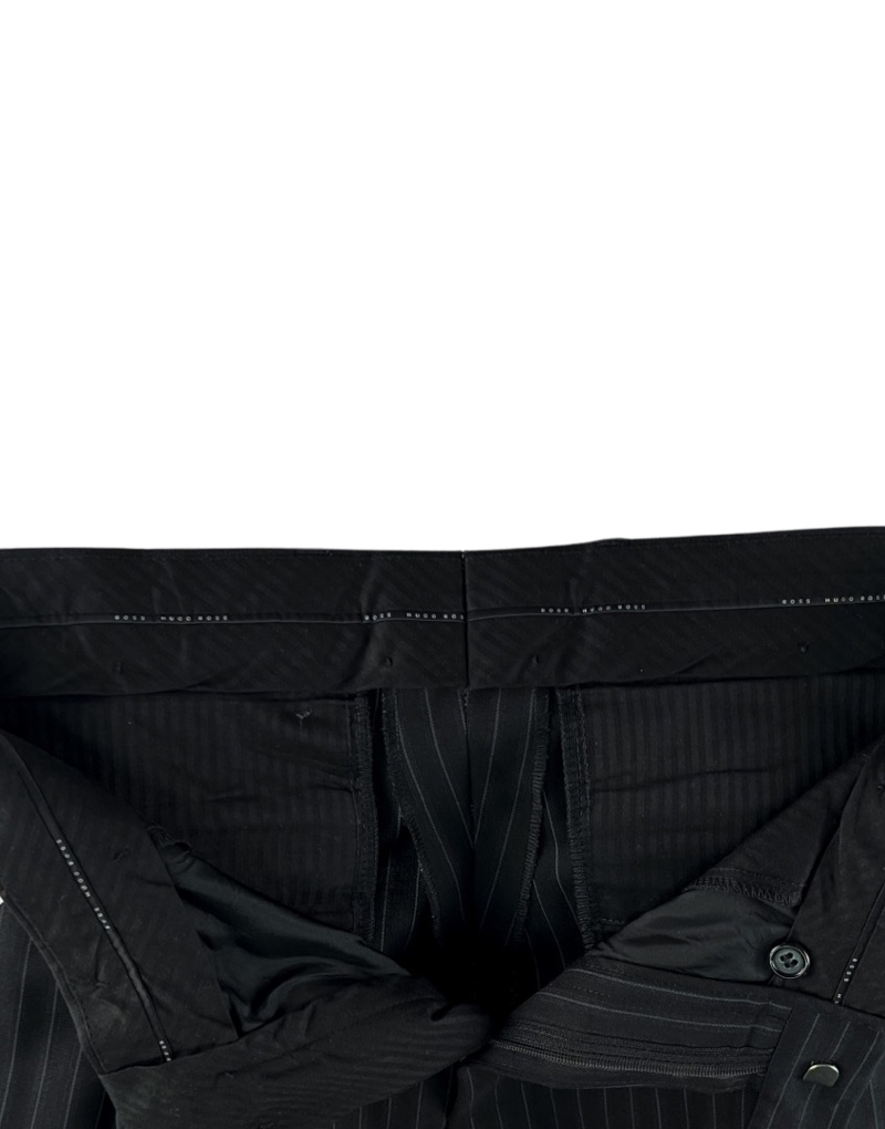 Pantalon De Vestir Hugo Boss De Tela Con Rayas Negro Hombre La Ropa Americana chile