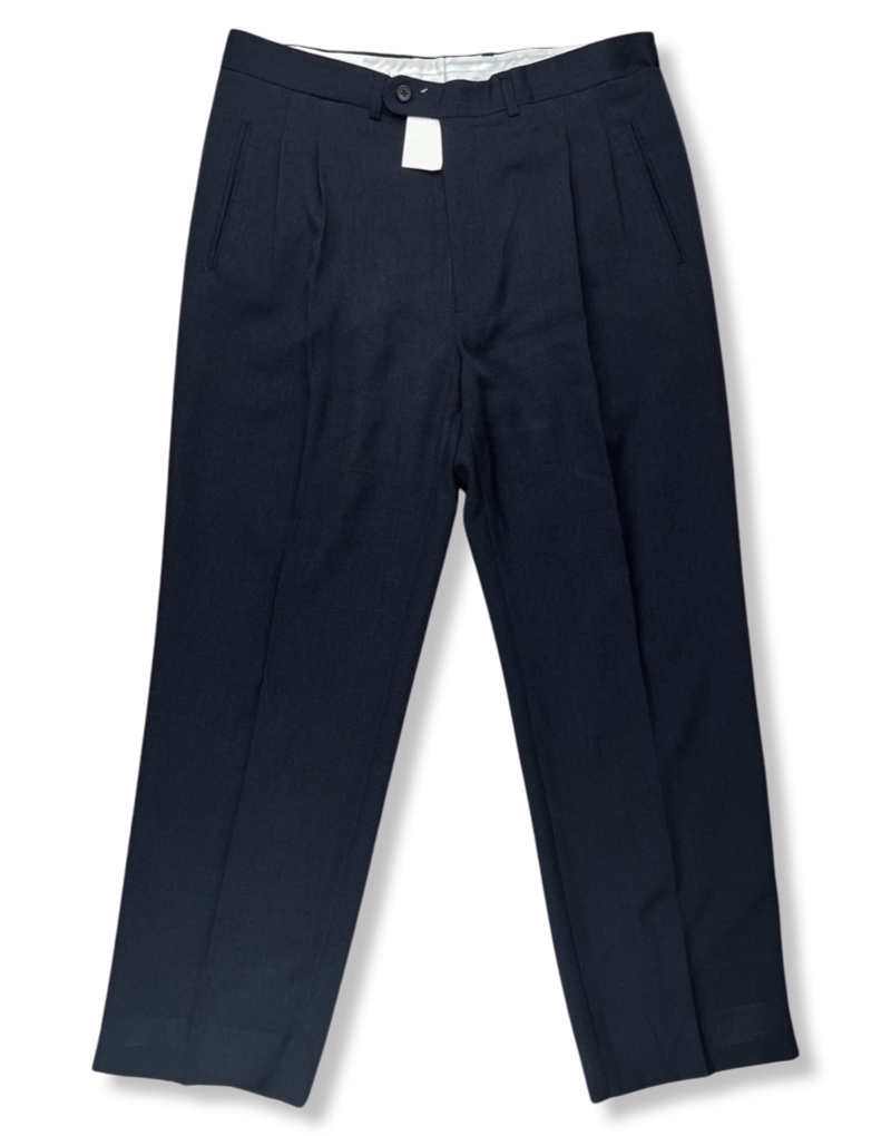 Pantalon De Vestir De Tela Azul Hombre, Reciclado