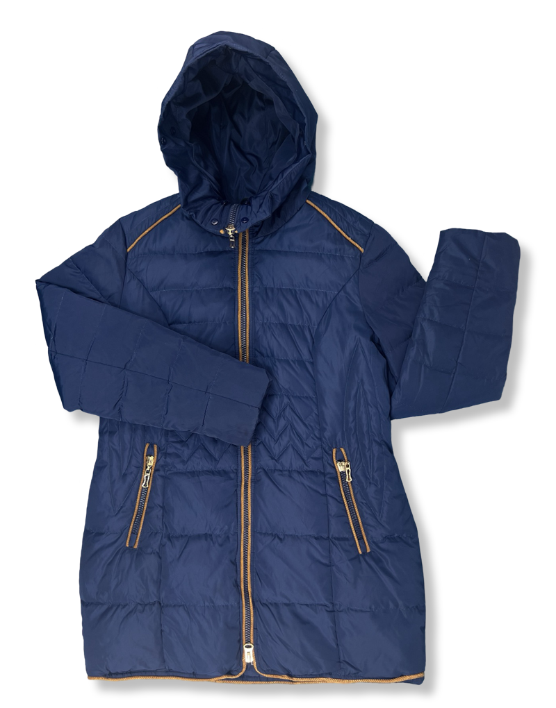 Chaqueta YIQIHONG Larga Térmica Con Capucha Azul Mujer La Ropa Americana Chile