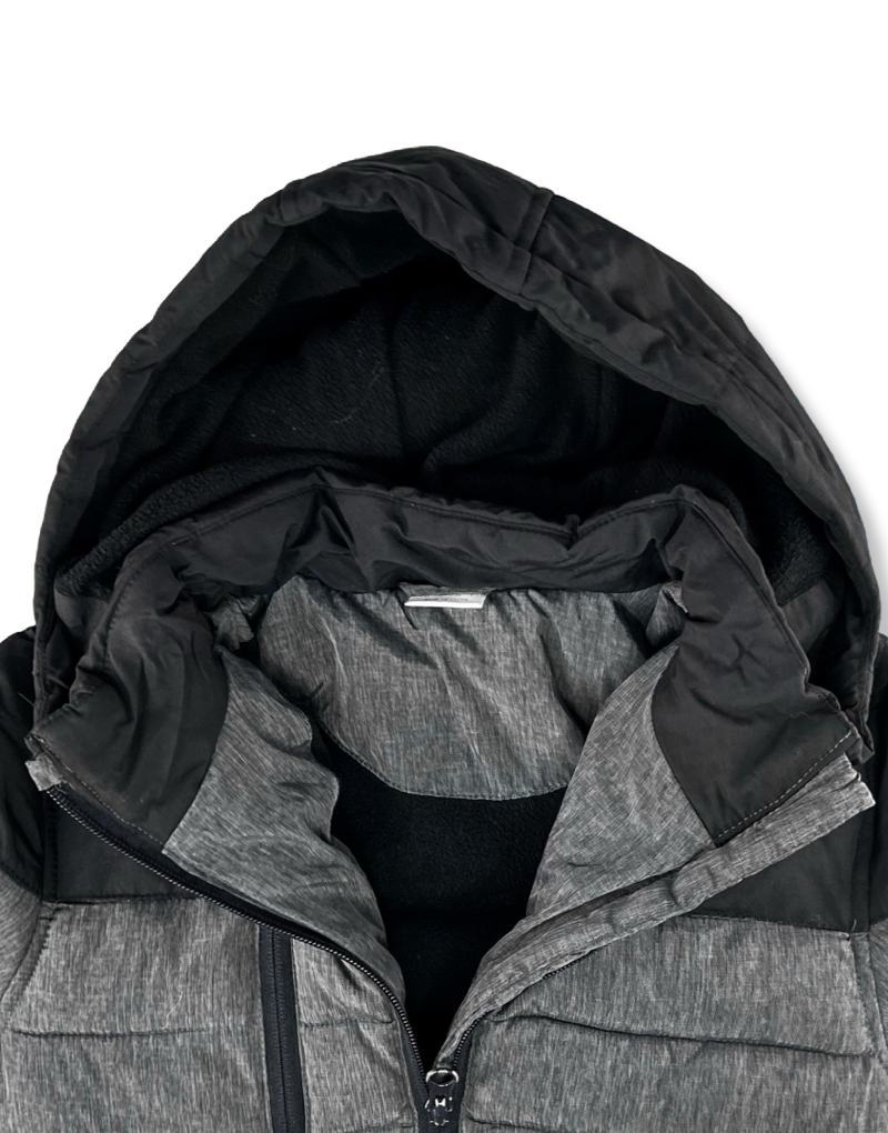 Chaqueta F&F Kids Térmica Con Capucha Gris Niño La Ropa Americana Chile