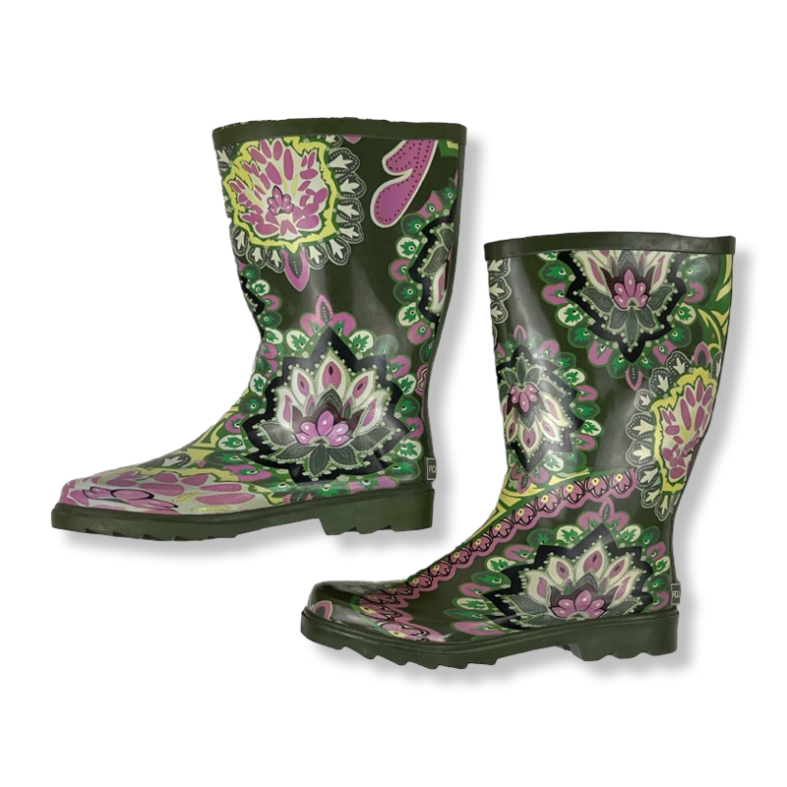Bota Kohl's De Agua Engomada Con Estampado Verde Mujer La Ropa Americana Chile