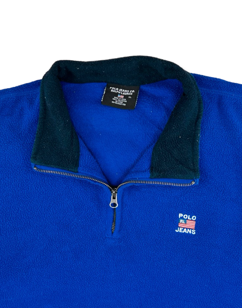 Polar Polo Ralph Lauren Con 1/4 De Cierre Azul Hombre La Ropa Americana Chile