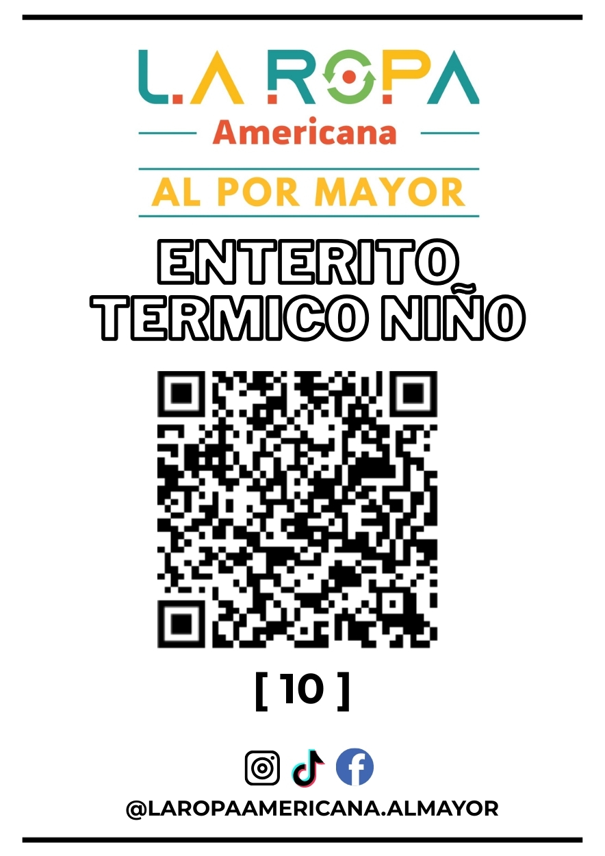 LOTE ENTERITO TÉRMICO NIÑOS 20KG PRIMERA (10) | LA ROPA AMERICANA AL POR MAYOR