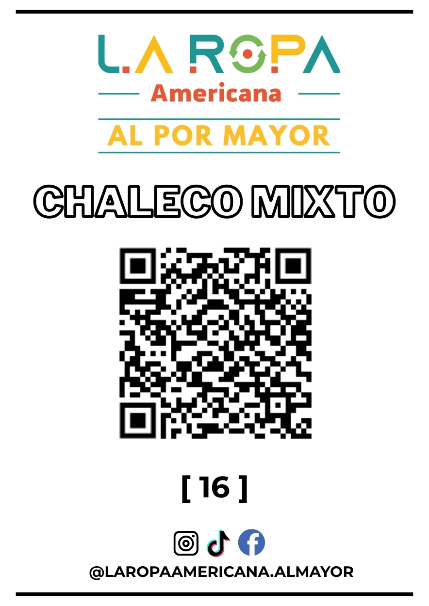 LOTE DE CHALECO MIXTO 20KG PRIMERA (16) | LA ROPA AMERICANA AL POR MAYOR