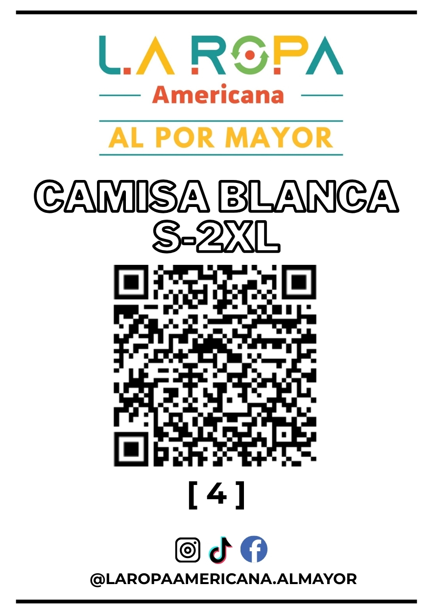 LOTE CAMISAS BLANCA S-2XL 20KG PRIMERA (4) | LA ROPA AMERICANA AL POR MAYOR