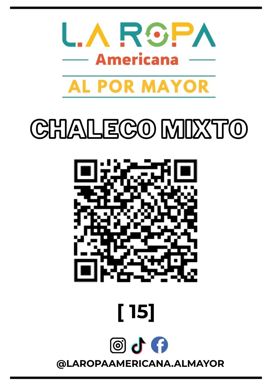 LOTE DE CHALECO MIXTO 20KG PRIMERA (15) | LA ROPA AMERICANA AL POR MAYOR