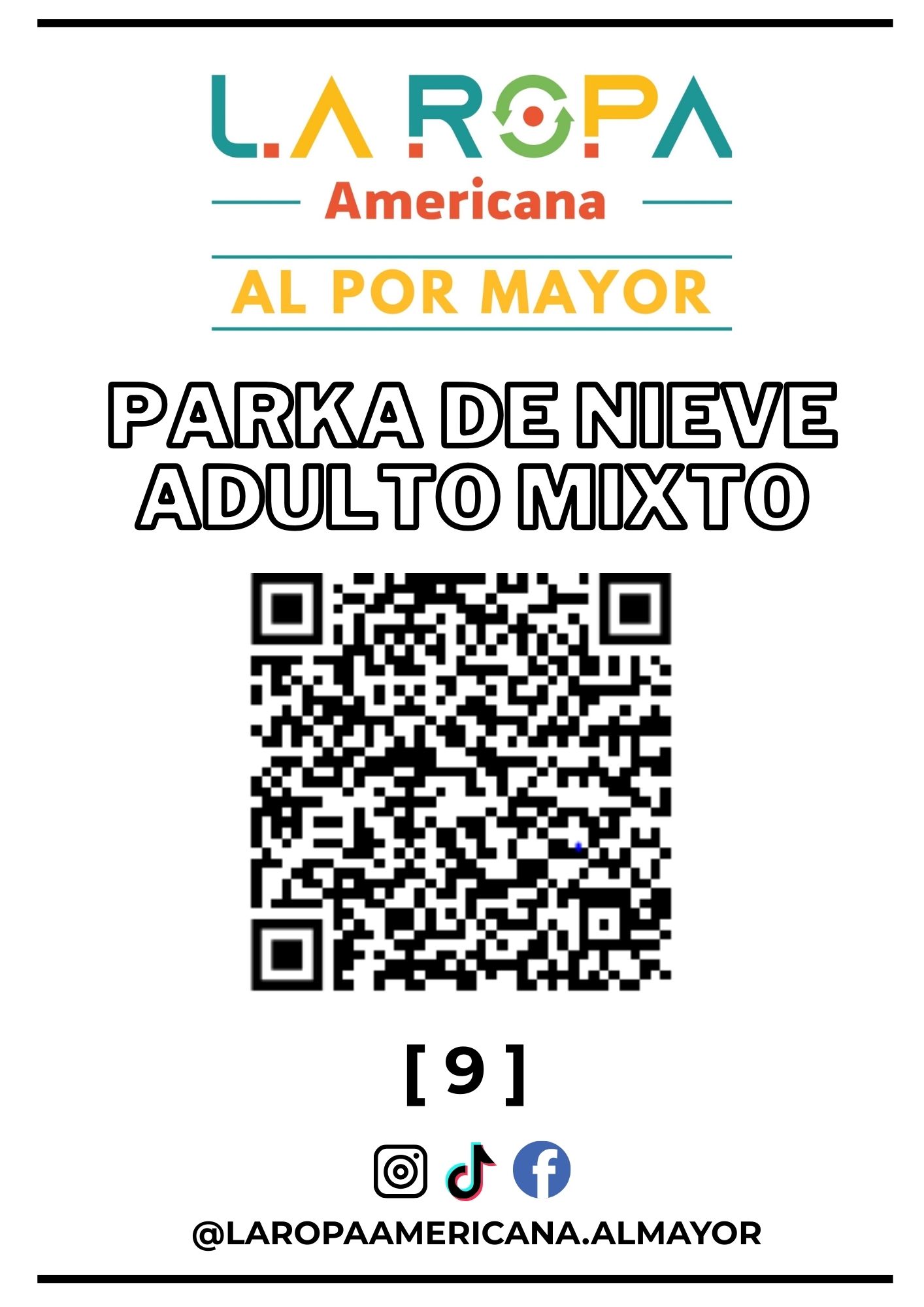 SACO PARKA NIEVE ADULTO MIXTO 20KG PRIMERA (6) | LA ROPA AMERICANA AL POR MAYOR