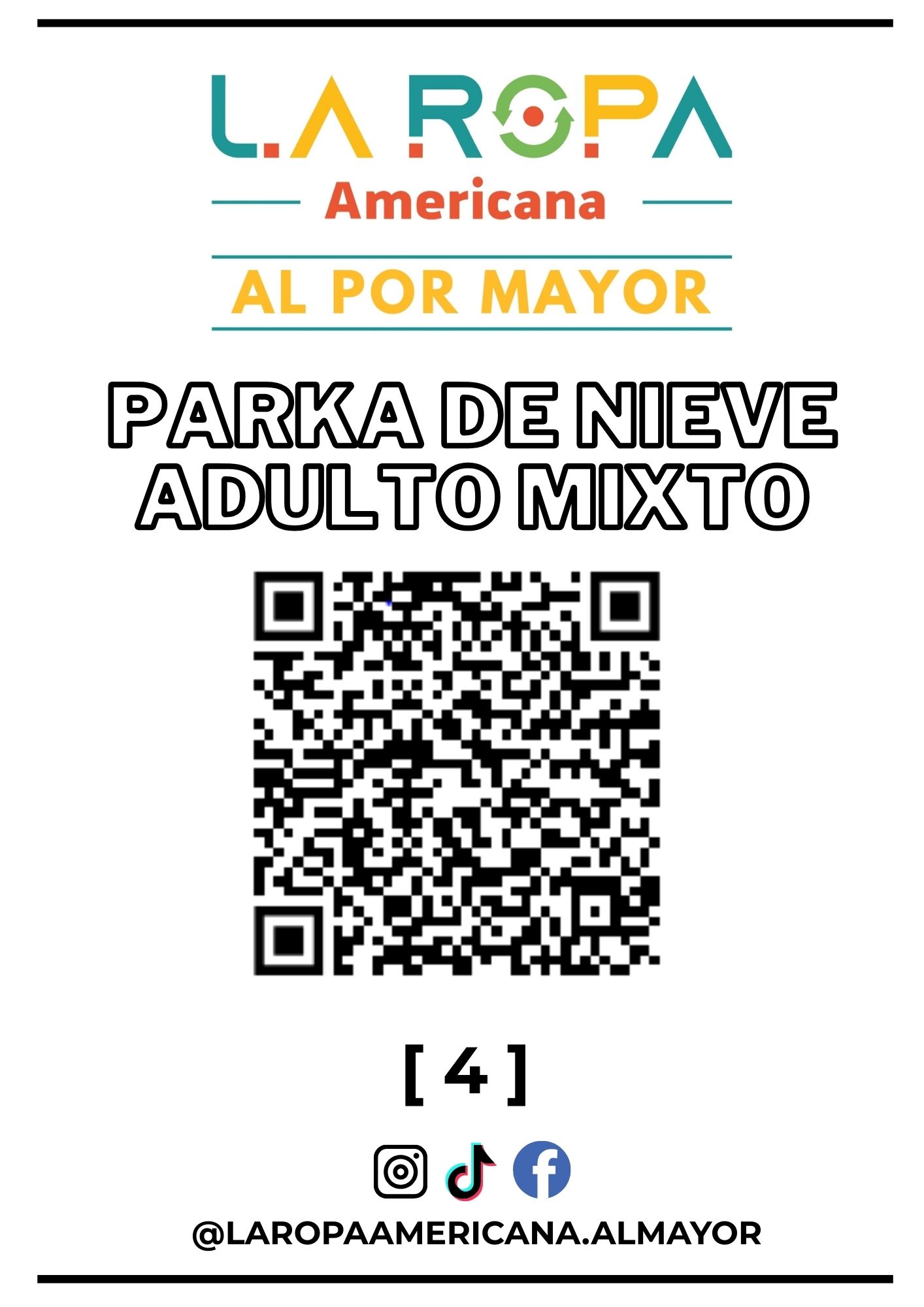 SACO PARKA NIEVE ADULTO MIXTO 20KG PRIMERA (4) | LA ROPA AMERICANA AL POR MAYOR