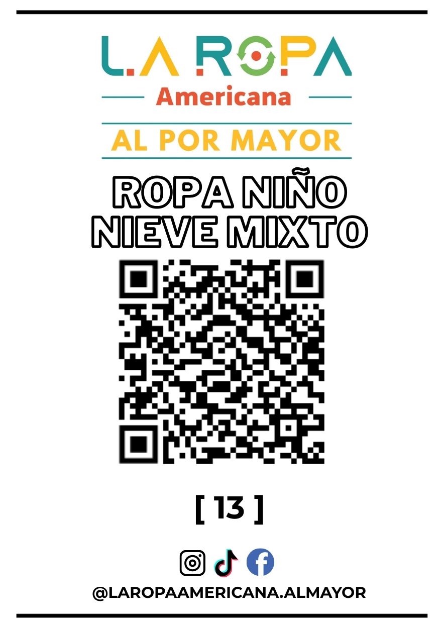 LOTE ROPA DE NIEVE NIÑO MIXTO 20KG PRIMERA (21) | LA ROPA AMERICANA AL POR MAYOR