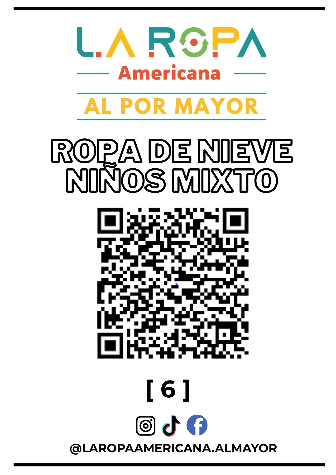 LOTE DE ROPA NIEVE NIÑO MIXTO 20KG PRIMERA (6) | LA ROPA AMERICANA AL POR MAYOR