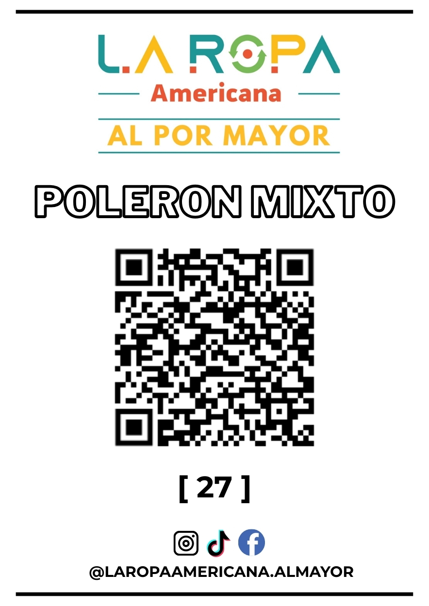 LOTE POLERON MIXTO 20KG PRIMERA (27) | LA ROPA AMERICANA AL POR MAYOR