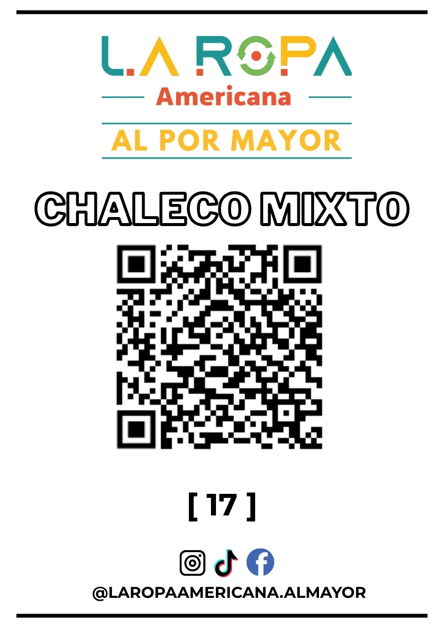 LOTE DE CHALECO MIXTO 20KG PRIMERA (17) | LA ROPA AMERICANA AL POR MAYOR