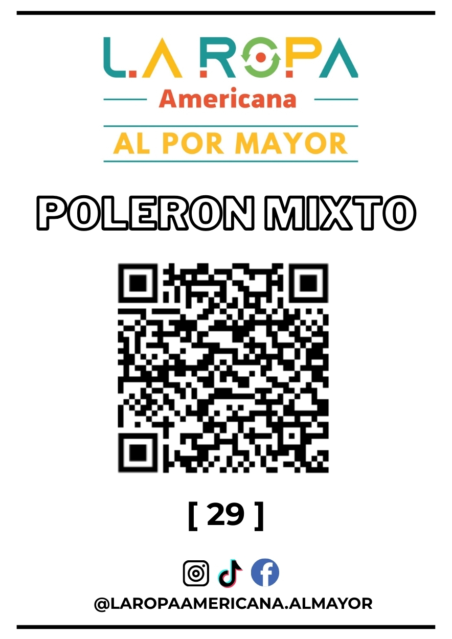 LOTE POLERON MIXTO 20KG PRIMERA (29) | LA ROPA AMERICANA AL POR MAYOR