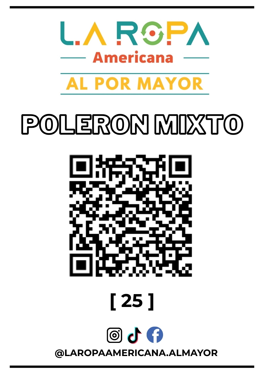 LOTE POLERON MIXTO 20KG PRIMERA (25) | LA ROPA AMERICANA AL POR MAYOR